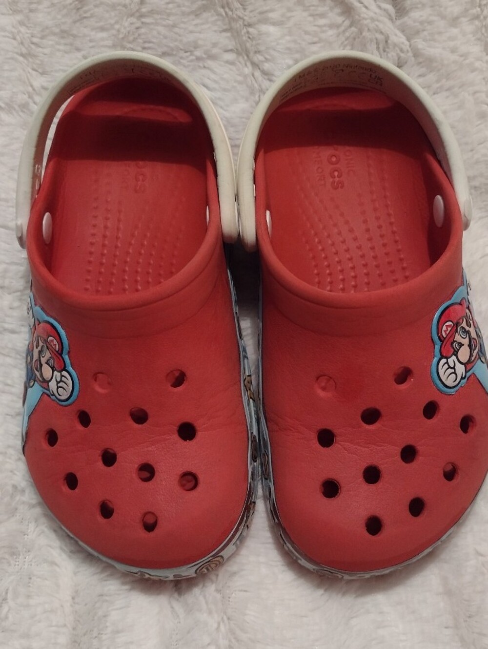 Super Mario Crocs Clogs Kids 10 Red